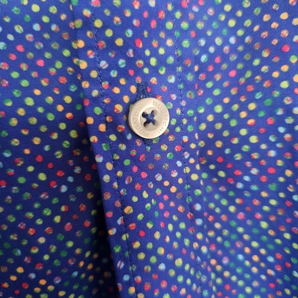 Bugatchi Blue Dotted Multi Color Shirt - Picture 6 of 13